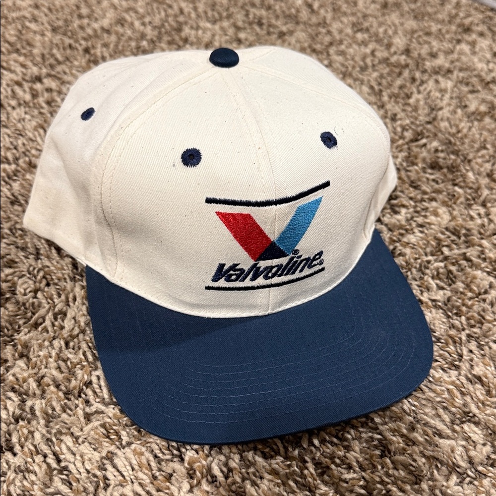 Cream and Blue Men's Hat